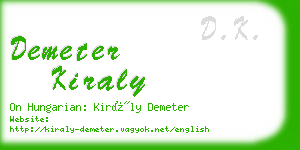 demeter kiraly business card